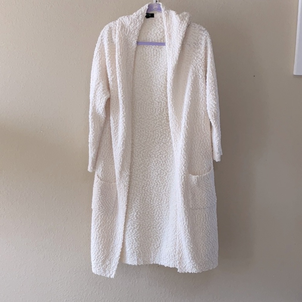 XXL modern canvas cream ivory white sweater cardigan material cardigan